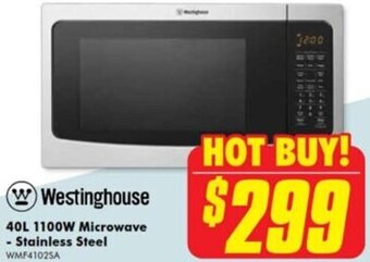 The Good Guys Westinghouse 40L 1100W Microwave - Stainless Steel offer