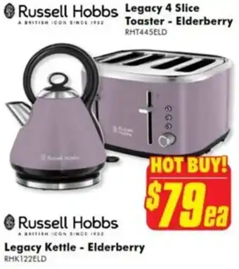 The Good Guys Legacy 4 Slice Toaster - Elderberry/Legacy Kettla- Elderberry offer