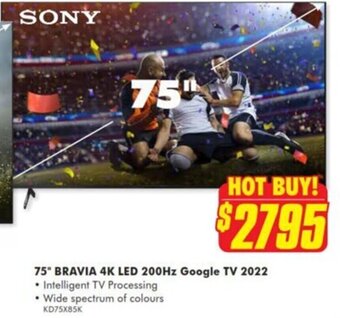 The Good Guys 75" Bravia 4K LED 200Hz Google TV 2022 offer