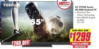 The Good Guys 55' Z770K Series 4K UHD Android TV offer