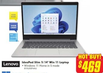 The Good Guys IdeaPad Slim 11 14" Win 11 Laptop offer