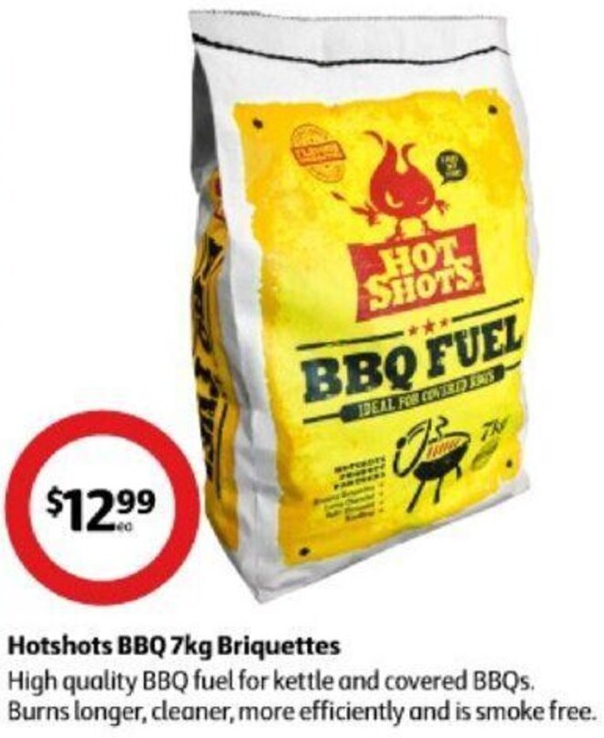 Hotshots BBQ 7Kg Briquettes offer at Coles