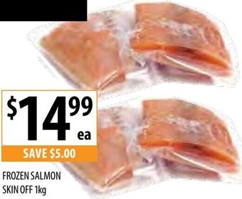 Supabarn Frozen Salmon Skin Off 1Kg offer