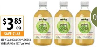 Supabarn Bee Vital Organic Apple Cider Vinegar 500ml offer