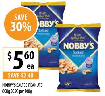 Nobby's Salted Peanuts 600g