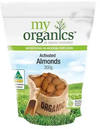 healthylife My organics australian organic activated almonds, 200g offer