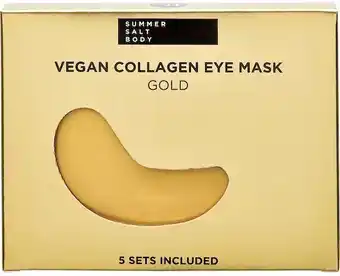 healthylife Summer salt body vegan collagen eye mask sets gold,  5pk offer
