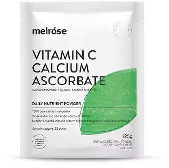 healthylife Melrose vitamin c calcium ascorbate, 125g offer