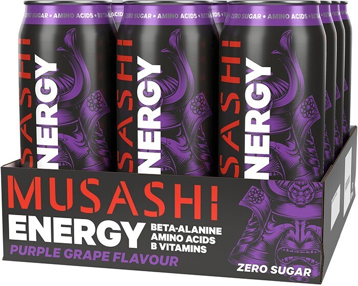 Musashi purple grape flavor energy drink, 500ml offer at healthylife