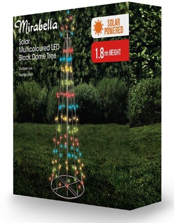 Coles Mirabella solar 140 led black dome tree light offer