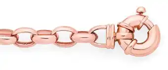 Goldmark 9ct rose gold 19cm solid belcher bolt ring bracelet offer
