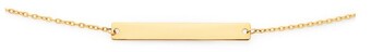 Goldmark 9ct gold 45cm solid trace bar plate necklet offer
