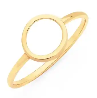 9ct gold 8mm open circle dress ring