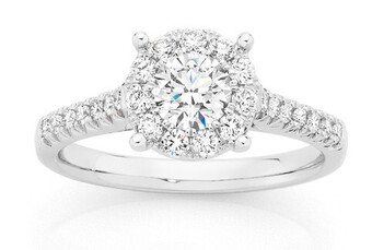 Alora by goldmark 14ct white gold lab grown diamond ring
