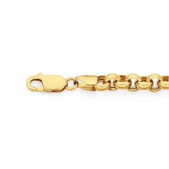 Goldmark 9ct gold on silver 19cm belcher bracelet offer