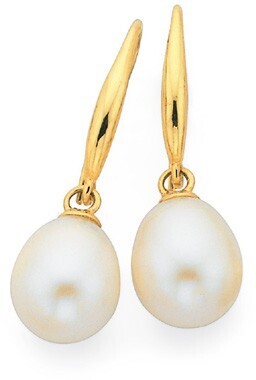 Goldmark 9ct gold cultured freshwater pearl drop earrings offer