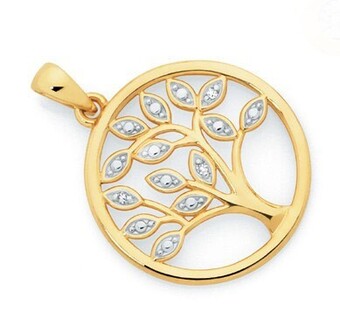 Goldmark 9ct gold diamond tree of life pendant offer