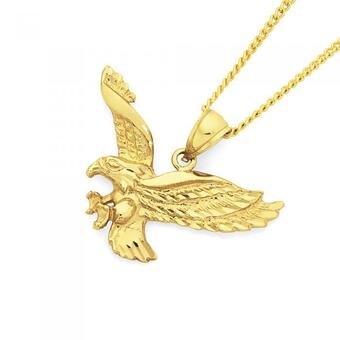 Goldmark 9ct gold gents eagle pendant offer