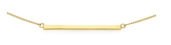 Goldmark 9ct gold 45cm solid curb fine bar necklet offer