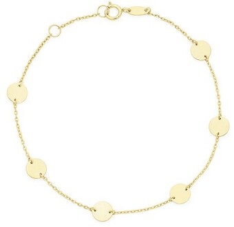 Goldmark 9ct gold 18.5cm multi discs trace bracelet offer