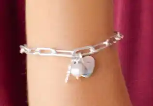 Goldmark Sterling silver fob bracelet with pearl offer