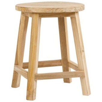 Pillow Talk Ward recycled teak round stool by m.u.s.e. offer