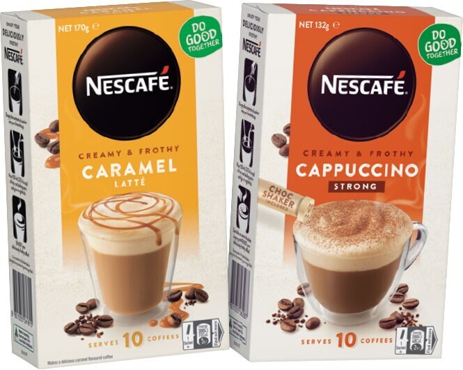 Nescafé coffee sachets 610 pack selected varieties offer at IGA