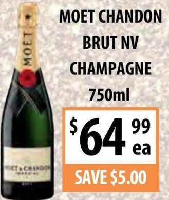 Supabarn Moet Chandon Brut NV Champagne 750ml offer