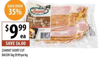Zammit Short Cut Bacon 1Kg