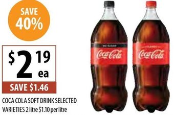 Supabarn Coca Cola Soft Drink Selected Varieties 2 Litre offer