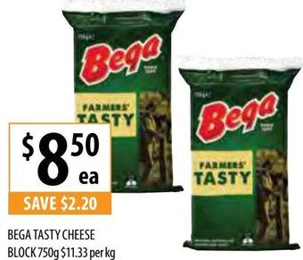 Supabarn Bega Tasty Cheese Block 750g offer