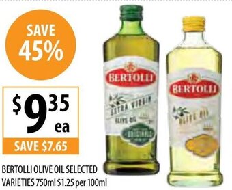 Supabarn Bertolli Olive Oil Selected Varieties 750ml offer