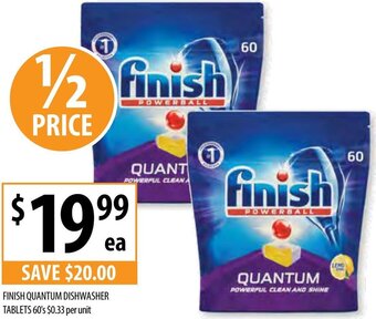 Supabarn Finish Quantum Dishwasher Tablets 60's offer
