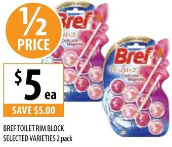 Supabarn Bref Toilet Rim Block Selected Varieties 2 Pack offer