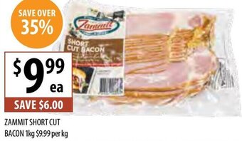 Supabarn Zammit Short Cut Bacon 1Kg offer