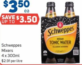 Foodland Schweppes Mixers 4 x 300ml offer