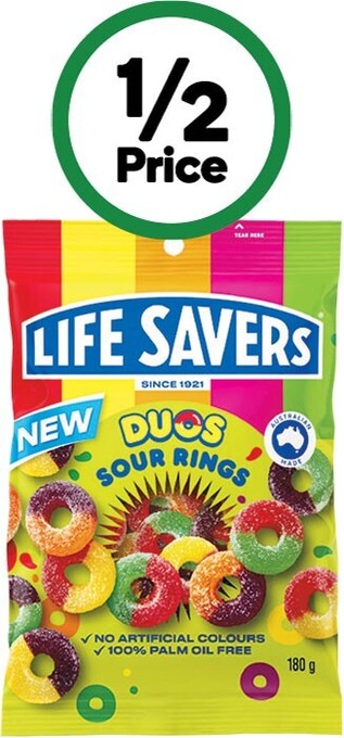 Woolworths Lifesavers 180-220g offer