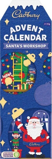 Woolworths Cadbury 3d advent calendar 312g offer