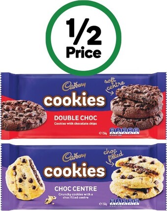 Woolworths Cadbury cookies 156g offer