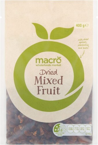 Macro dried mixed fruit 400g
