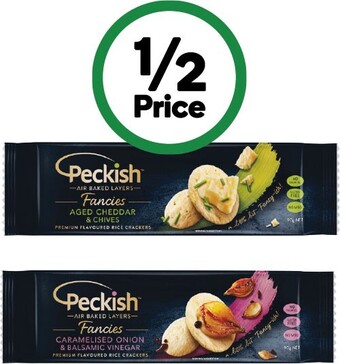 Woolworths Peckish fancies rice crackers 90g offer