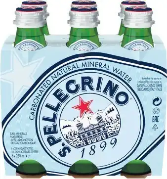 Woolworths San pellegrino natural mineral water sparkling 6 x 250ml offer