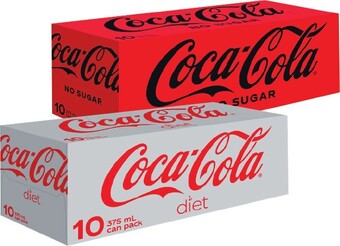 Woolworths Coca-cola, sprite, fanta soft drink can varieties or mount franklin lightly sparkling 10 x 375ml offer