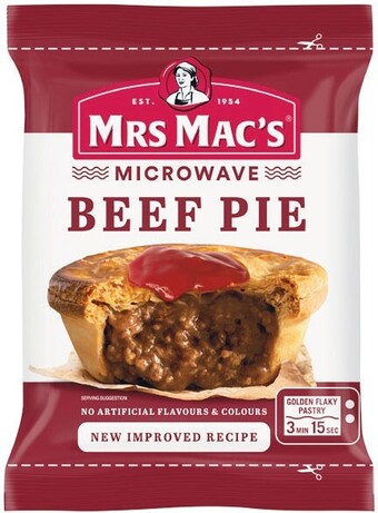 Woolworths Mrs mac’s microwave pie, sausage roll or pastie 165-175g offer