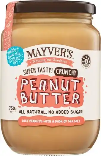 Woolworths Mayver’s peanut butter 750g offer