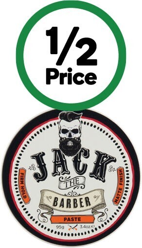 Woolworths Jack the barber hair pastes and clay 95g offer