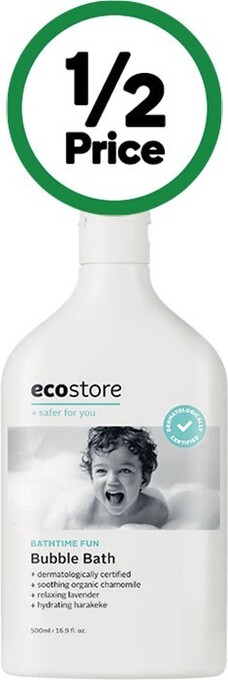 Woolworths Ecostore baby bubble bath 500ml offer