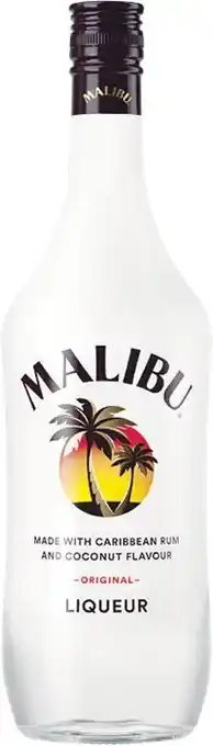 Malibu white rum coconut flavour 1 litre