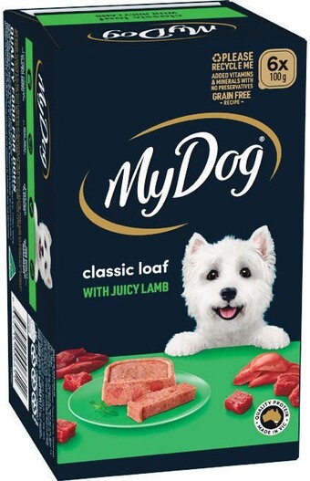Woolworths My dog wet dog food 6 x 100g offer