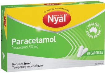 Woolworths Nyal paracetamol capsules pk 20~ offer